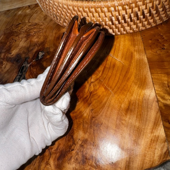 EGA Louis Vuitton Monogram Porte Monnaie Gousset Coin Purse Wallet Brown - Picture 6 of 12